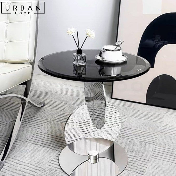 HAMDY Modern Glass Side Table