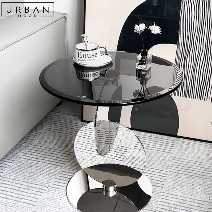 HAMDY Modern Glass Side Table