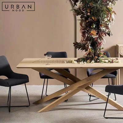 HANSON Modern Solid Wood Dining Table
