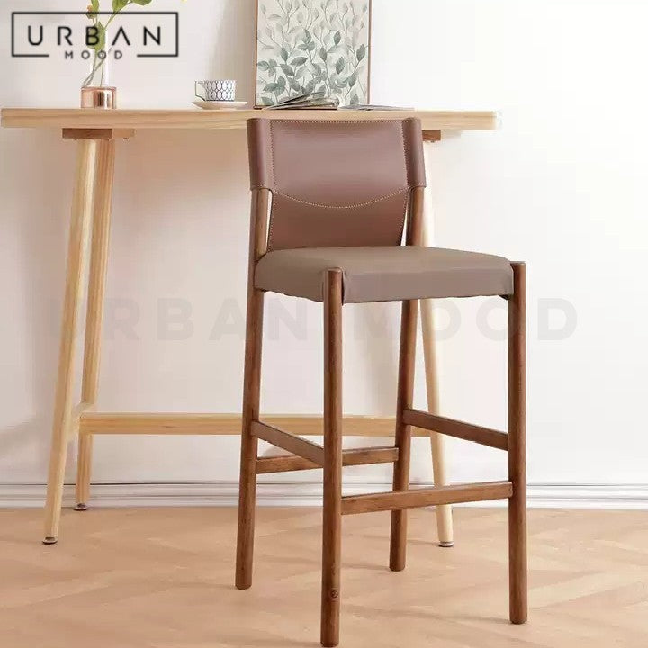 HARDER Modern Leather Bar Stool