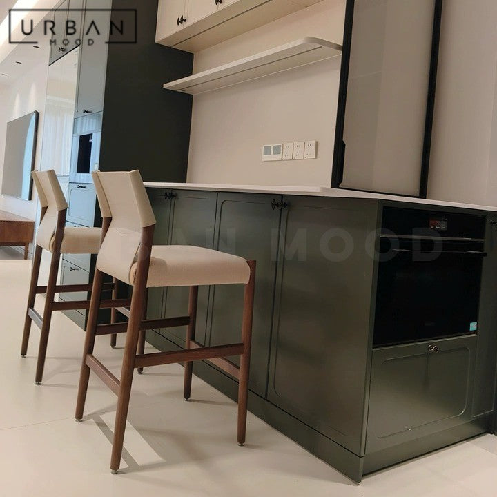 HARDER Modern Leather Bar Stool