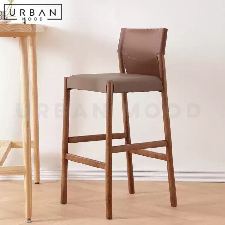 HARDER Modern Leather Bar Stool
