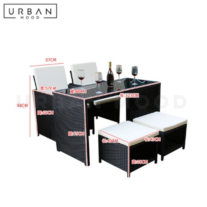 HARMSEN Modern Outdoor Table and Chair