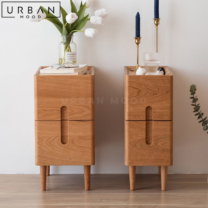 HARN Japandi Solid Wood Bedside Table