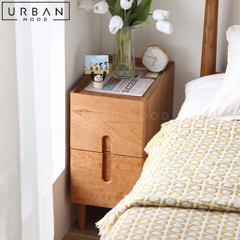 HARN Japandi Solid Wood Bedside Table – Urban Mood