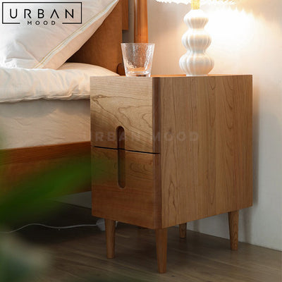 HARN Japandi Solid Wood Bedside Table