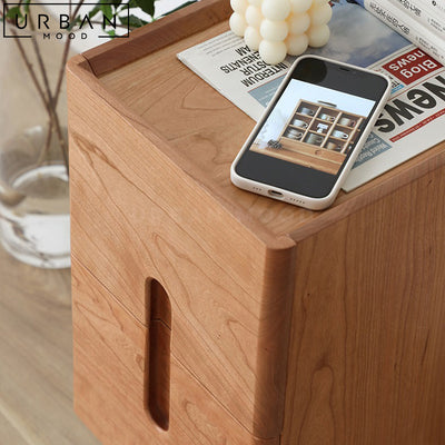 HARN Japandi Solid Wood Bedside Table