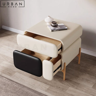 HARUKI Modern Solid Wood Bedside Table