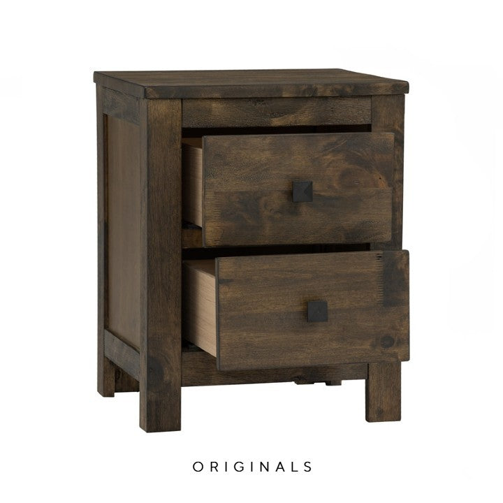 HAVA Rustic Solid Wood Bedside Table