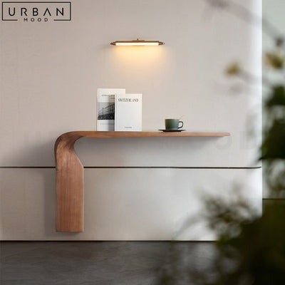 HAZIEL Modern Floating Solid Wood Console Table