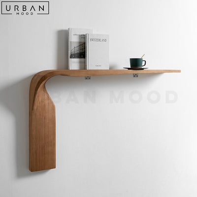 HAZIEL Modern Floating Solid Wood Console Table