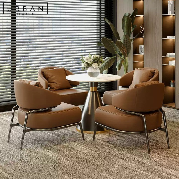 HEGART Modern Leather Lounge Chair