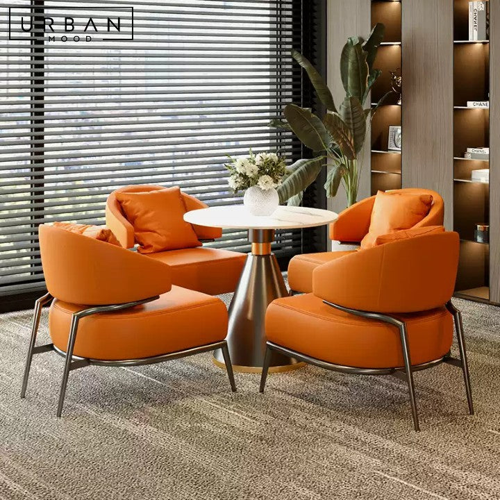 HEGART Modern Leather Lounge Chair