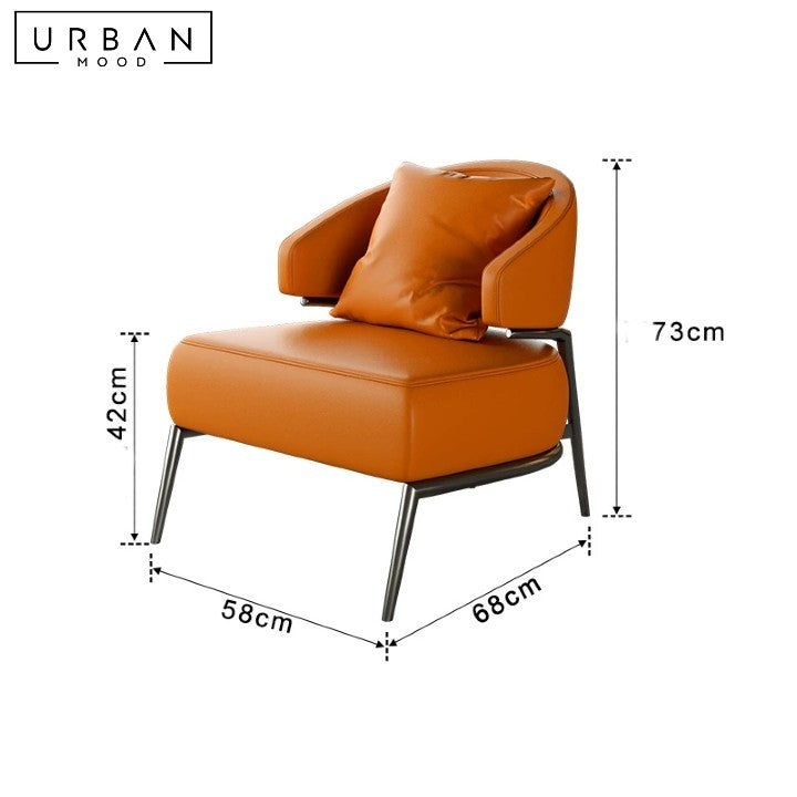 HEGART Modern Leather Lounge Chair