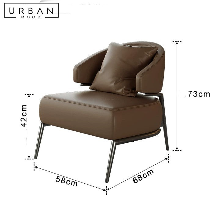 HEGART Modern Leather Lounge Chair