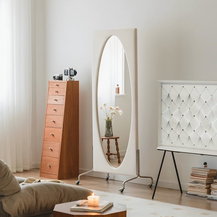 HEIDEN Minimalist Oval Floor Mirror - Urban Mood Singapore