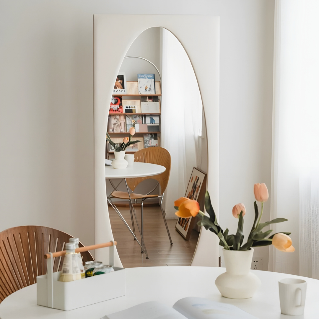 HEIDEN Minimalist Oval Floor Mirror - Urban Mood Singapore