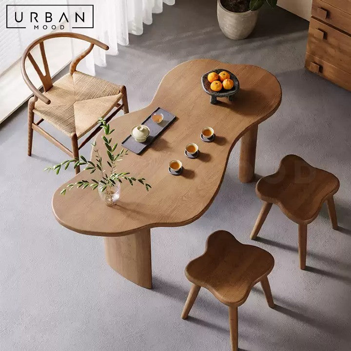 HEKLA Wabi Sabi Solid Wood Dining Table – Urban Mood