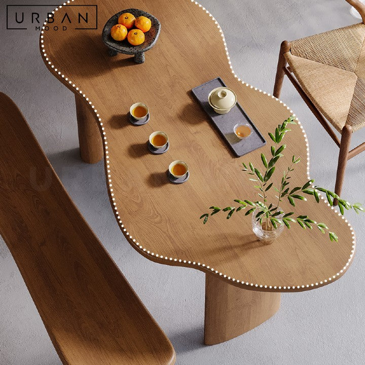 HEKLA Wabi Sabi Solid Wood Dining Table – Urban Mood