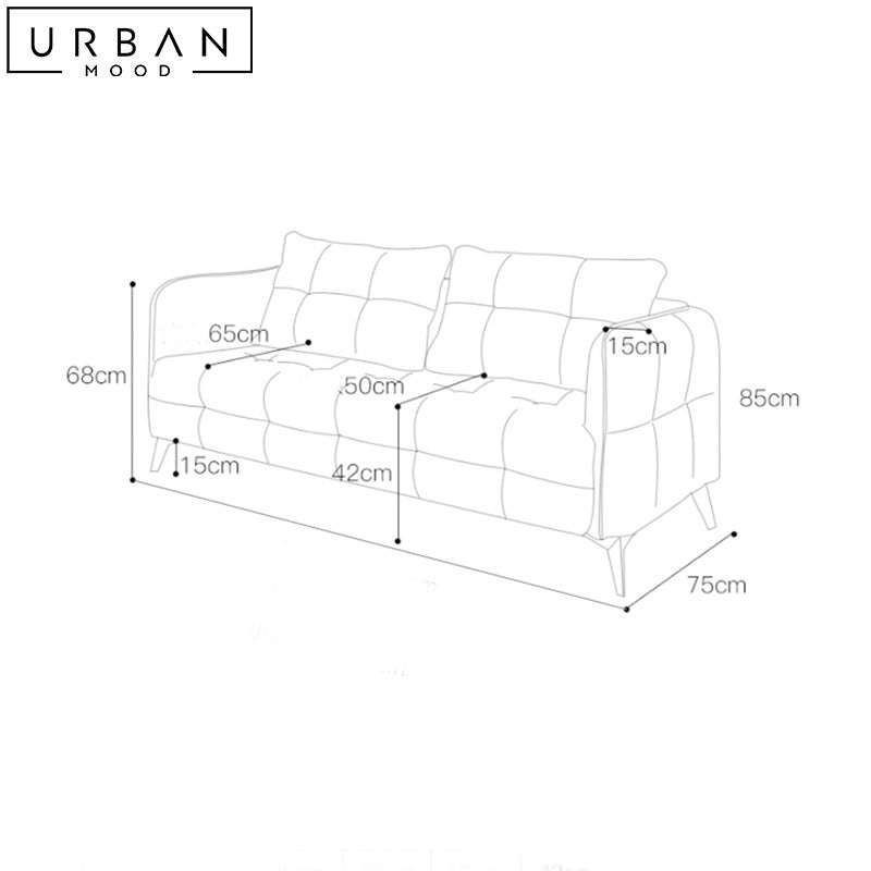 HELAS Modern Leather Sofa