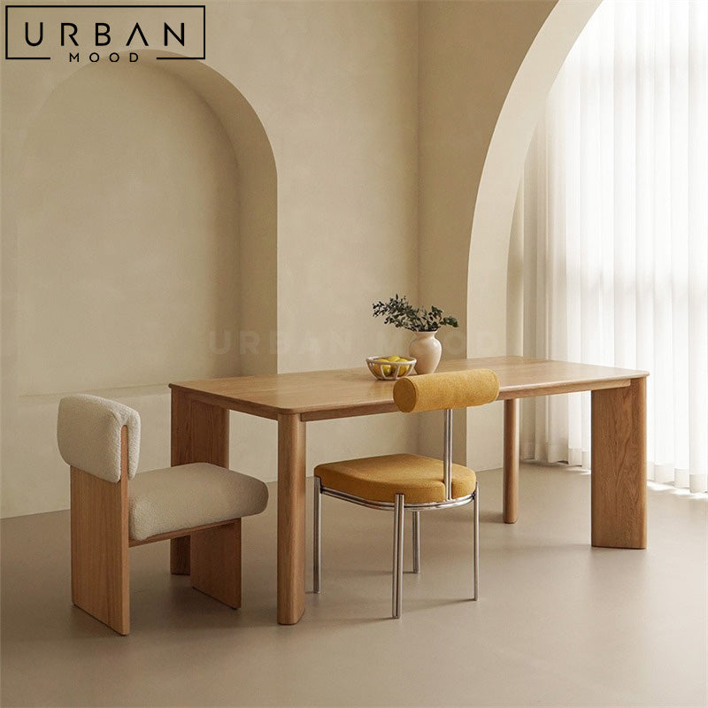 HELEN Japandi Solid Wood Dining Table