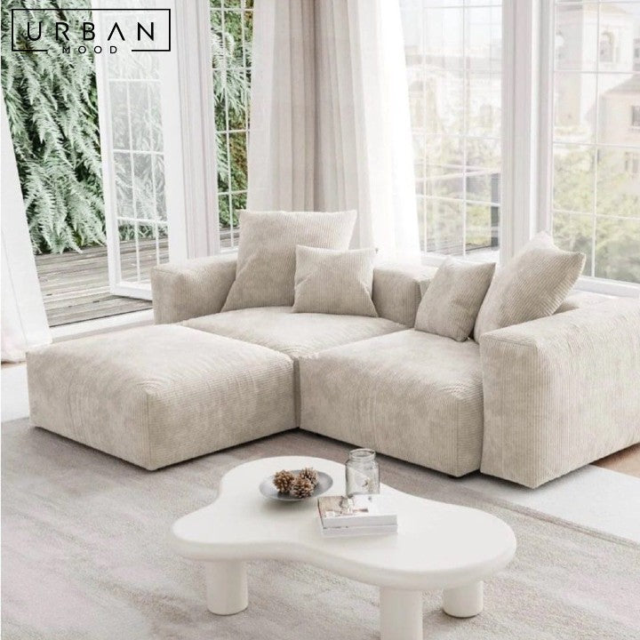 HELMI Modern Leather Sectional Sofa