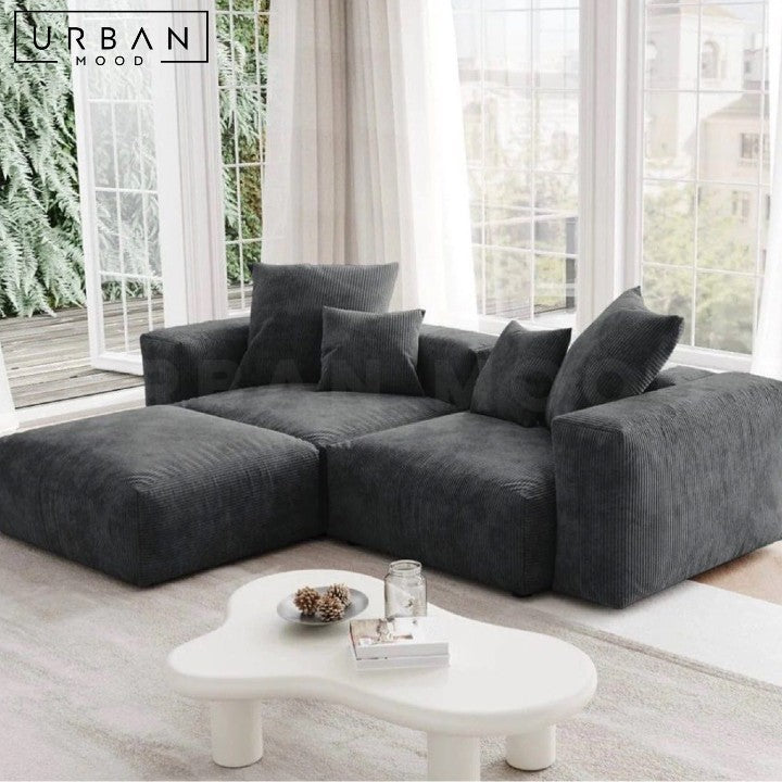 HELMI Modern Leather Sectional Sofa