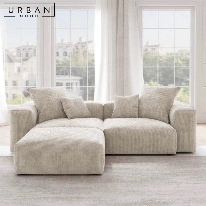 HELMI Modern Leather Sectional Sofa