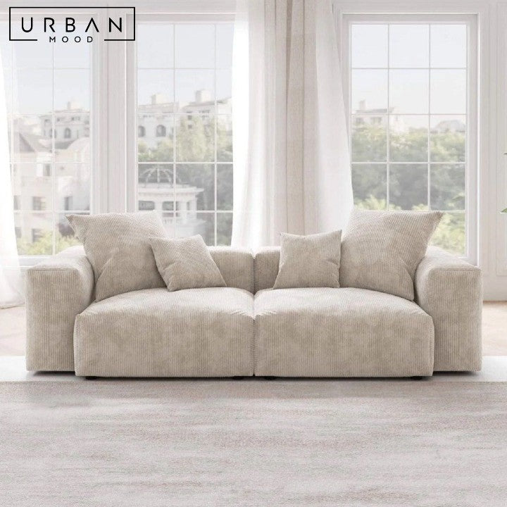 HELMI Modern Leather Sectional Sofa