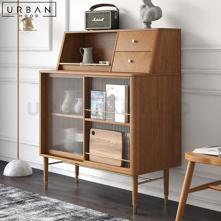 HENRIETA Mid-Century Solid Wood Sideboard