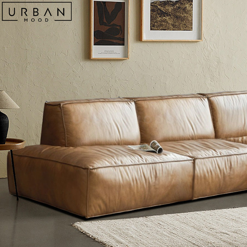 HENRY Modern Modular Leather Sofa Urban Mood