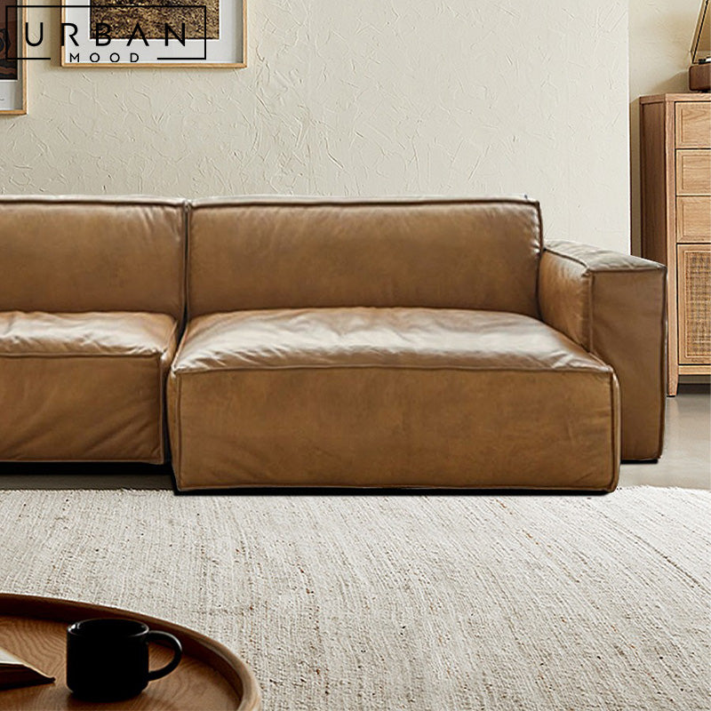 Henry Modern Modular Leather Sofa