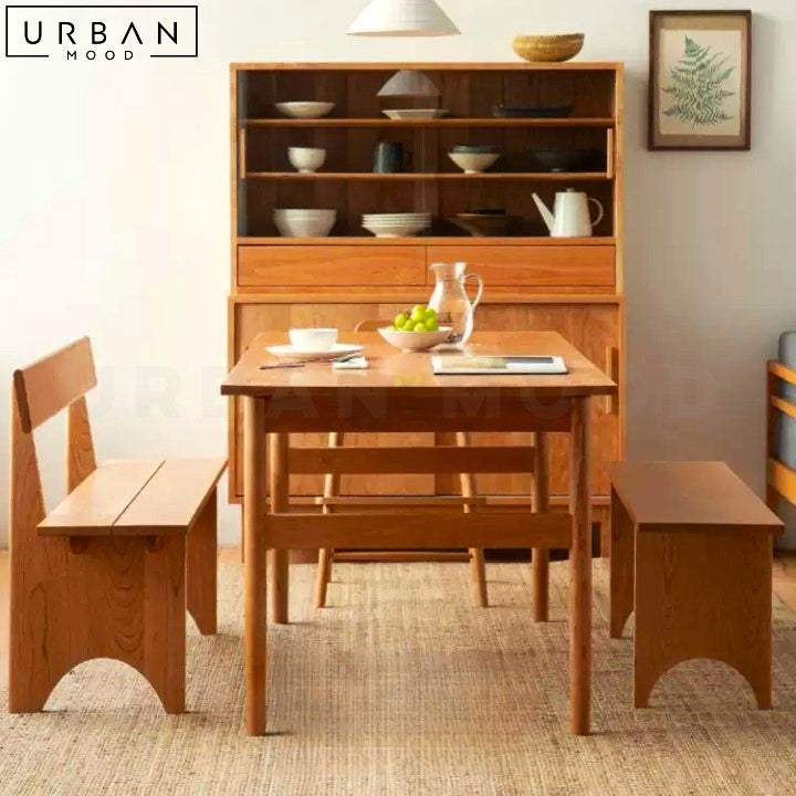 HENTS Japandi Solid Wood Dining Bench