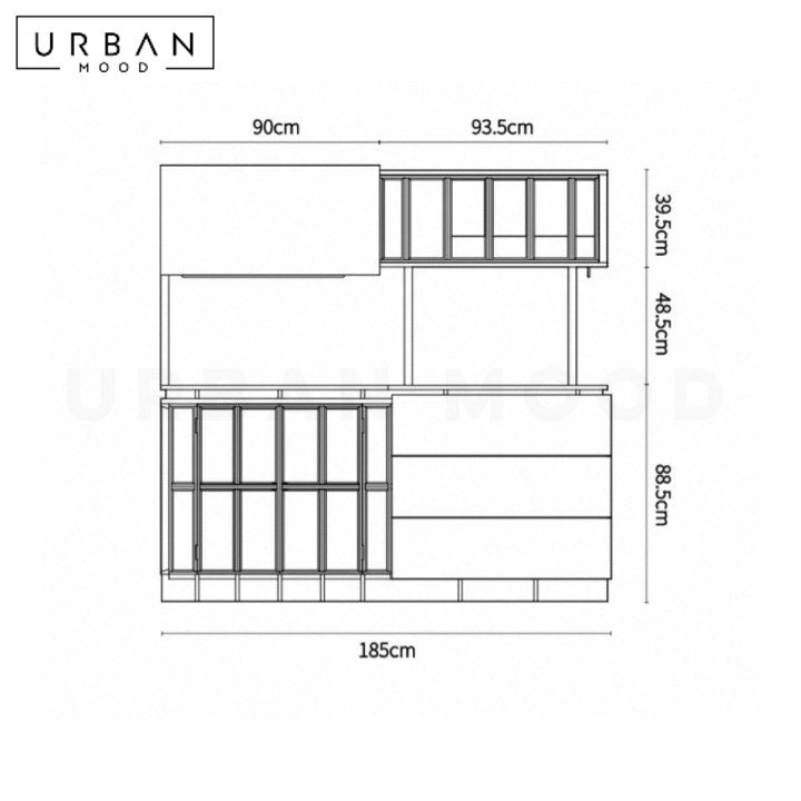 HESH Japandi Solid Wood Kitchen Cabinet
