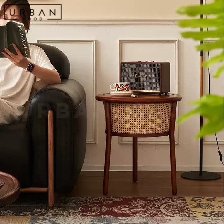 HJORTH Retro Rattan Side Table