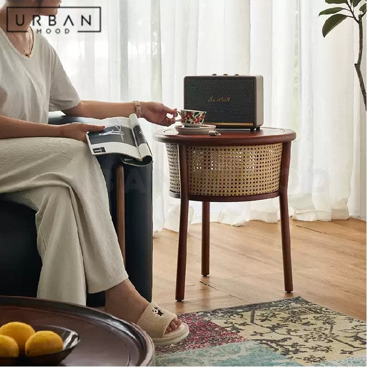 HJORTH Retro Rattan Side Table
