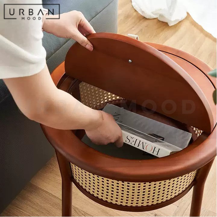 HJORTH Retro Rattan Side Table