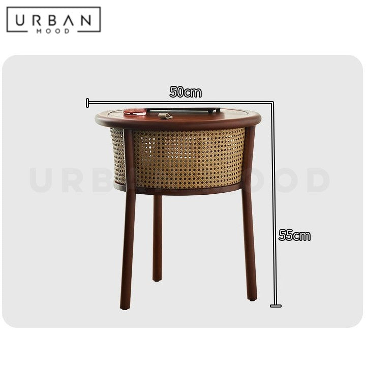 HJORTH Retro Rattan Side Table