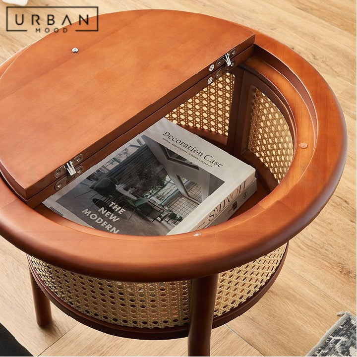 HJORTH Retro Rattan Side Table