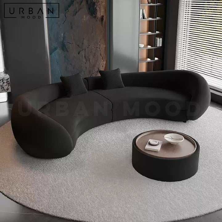 HAVAC Modern Curved Boucle Sofa