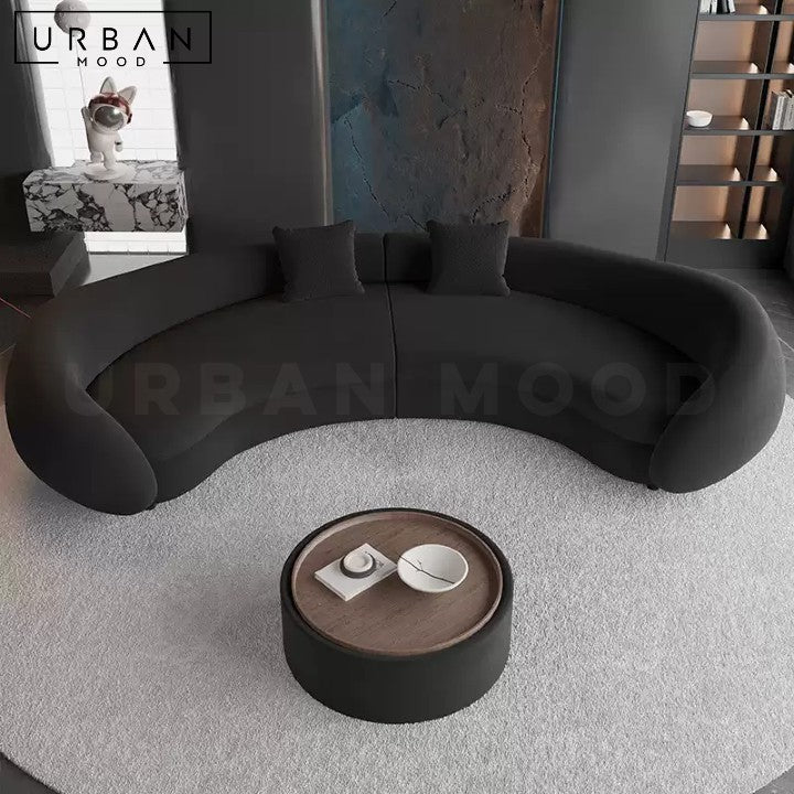 HAVAC Modern Curved Boucle Sofa