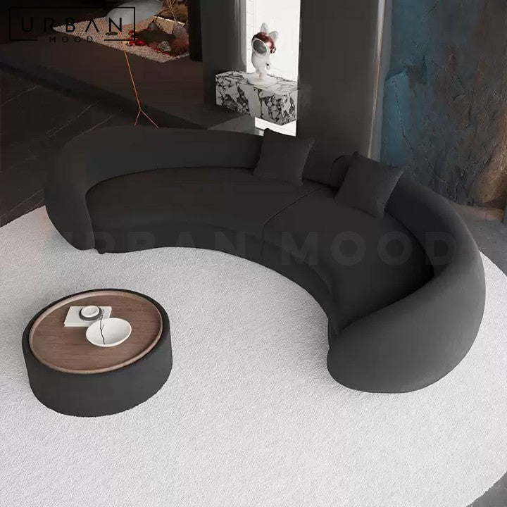 HAVAC Modern Curved Boucle Sofa