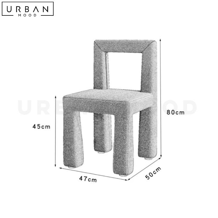 HOFER Modern Boucle Dining Chair