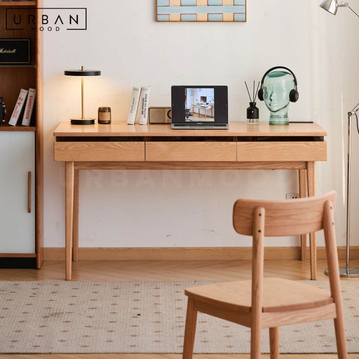 HOKKY Modern Solid Wood Study Table