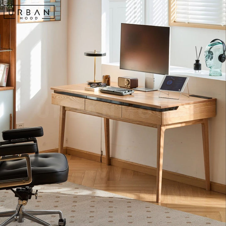 HOKKY Modern Solid Wood Study Table