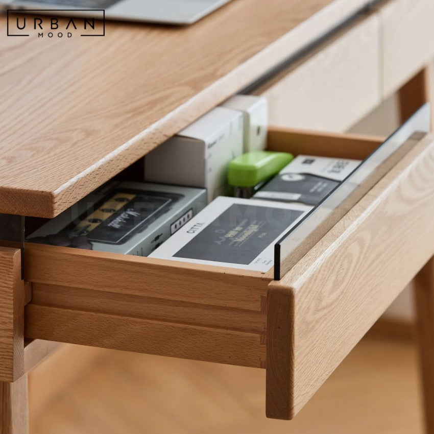 HOKKY Modern Solid Wood Study Table