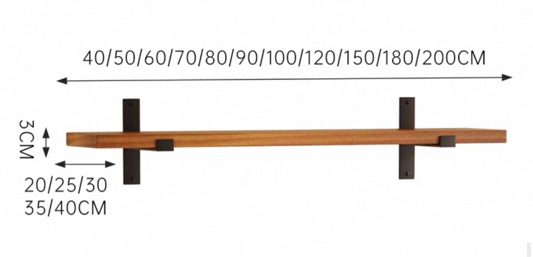 HOLZER Modern Solid Wood Wall Shelf - Urban Mood Singapore