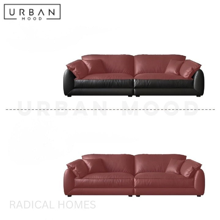 HOND Modern Genuine Leather Sofa