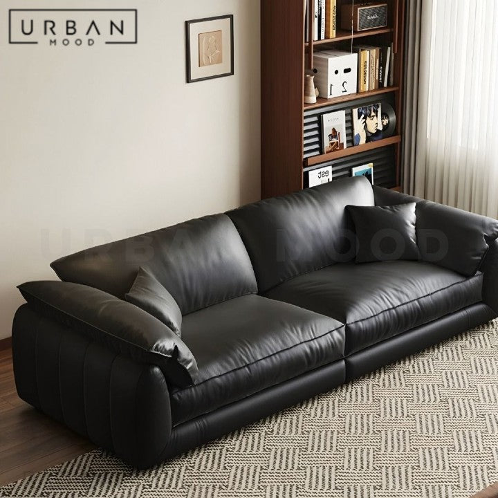 HOND Modern Genuine Leather Sofa
