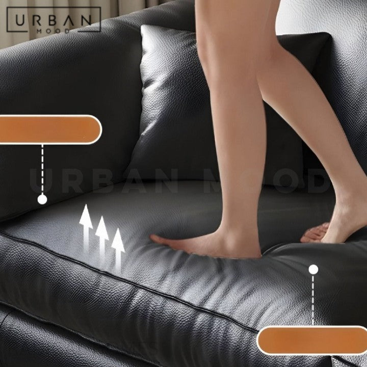 HOND Modern Genuine Leather Sofa